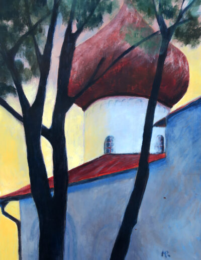 Dome at Minorsky Convent Pskova Acrylic on canva